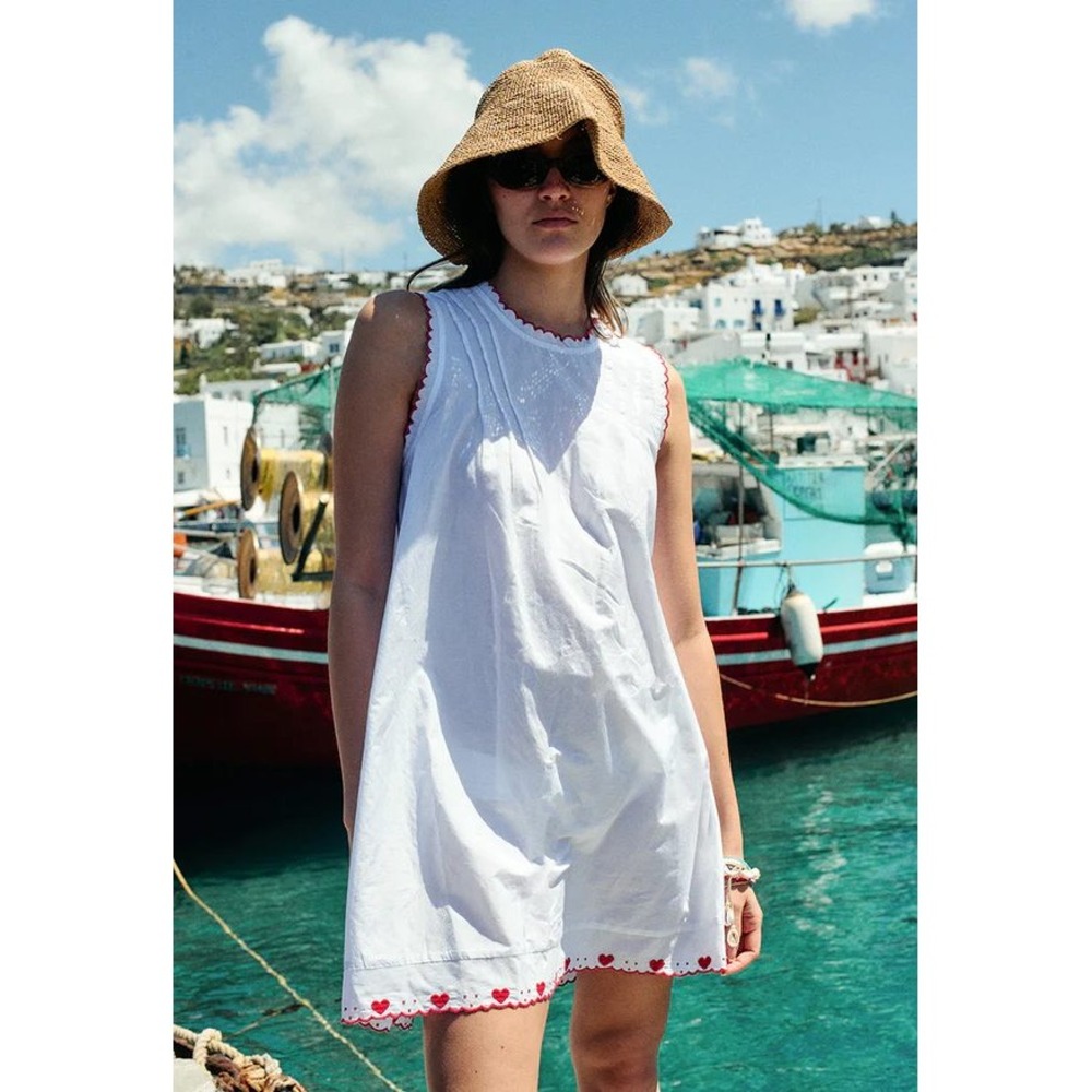 Ciao Lucia Ebba Dress White Cotton Silk Blend Small - Picture 10 of 11